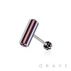 PILL SHAPE 316L SURGICAL STEEL TONGUE BARBELL